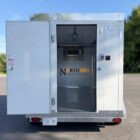 12ft Trailer Cooler Freezer Rear Door Open View - North Pro Equipment