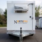 New 16ft Trailer Cooler Freezer Front View For Sale - North Pro Equipment