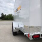 New 16ft Trailer Cooler Freezer Rear Bottom Angled View For Sale - North Pro Equipment