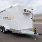 New 16ft Trailer Cooler Freezer Side Front View For Sale- North Pro Equipment