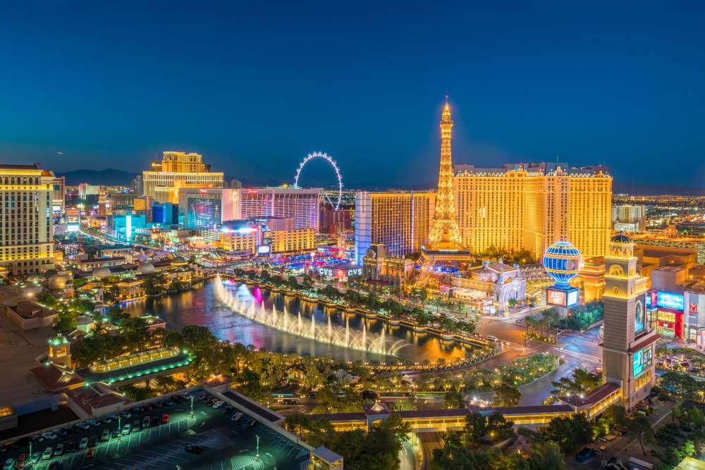 las vegas nevada night view