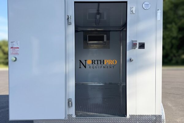 New 12ft Trailer Cooler Freezer Rear Door Open View For Sale - North Pro Equipment