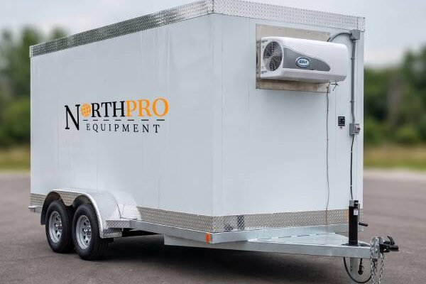 New 16ft Trailer Cooler Freezer Front Far View- North Pro Equipment