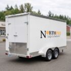 New 16ft Trailer Cooler Freezer Side Angled View For Sale - North Pro Equipment